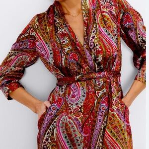 Zara Paisley Dress with Belt